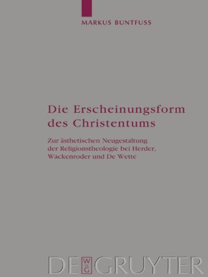 cover image of Die Erscheinungsform des Christentums